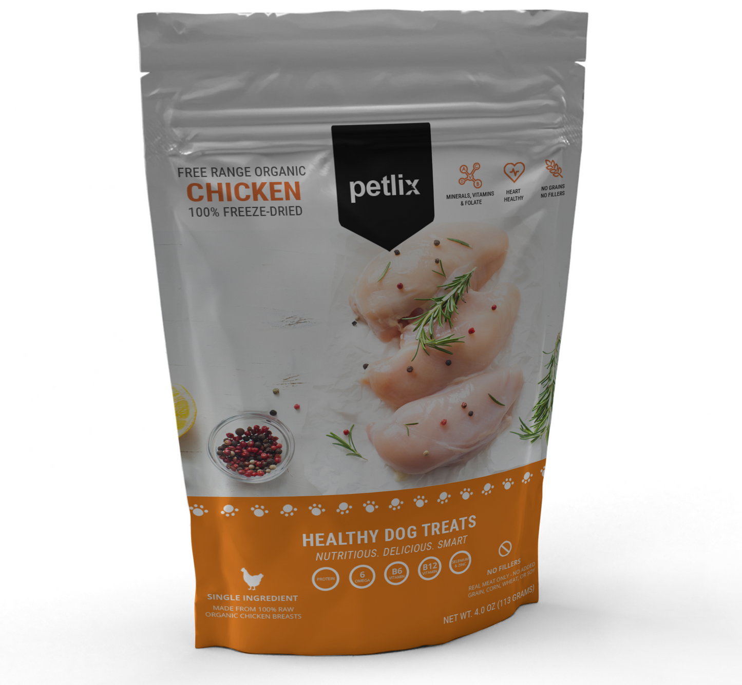 Petlix 100% Pasture-Raised Chicken Dog Treats 4oz