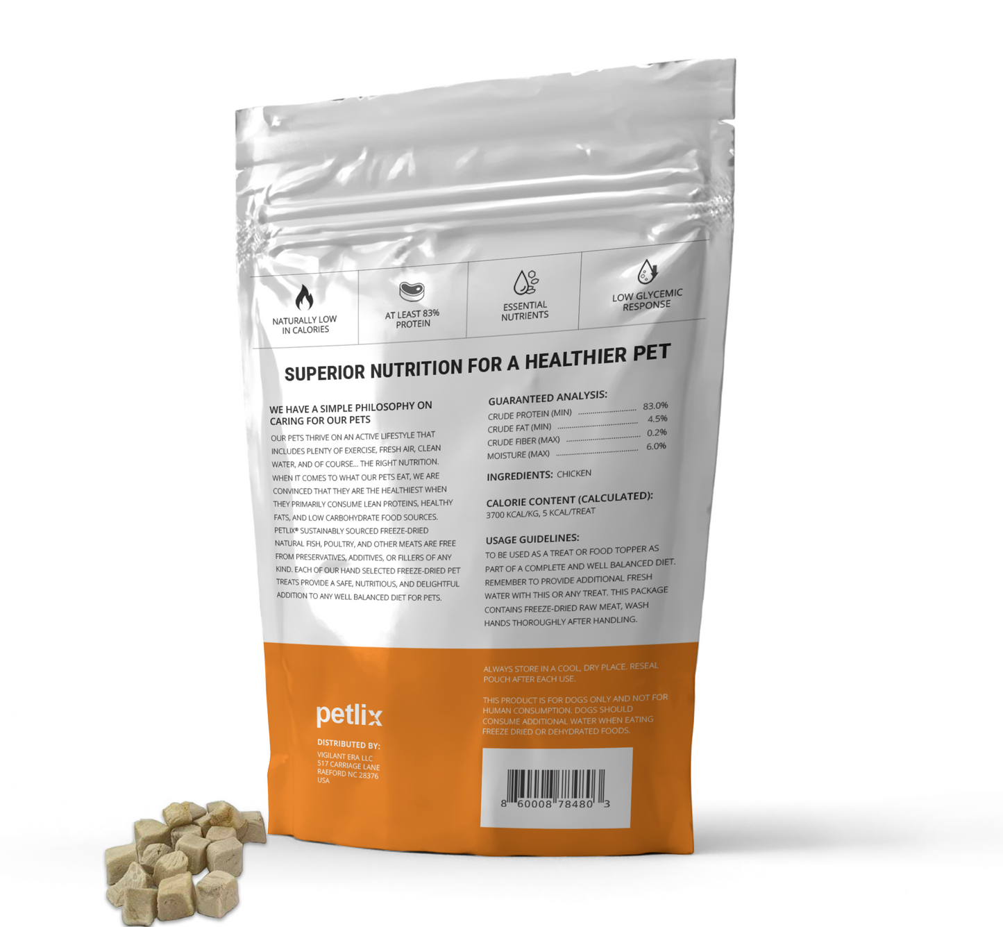 Petlix 100% Pasture-Raised Chicken Dog Treats 4oz