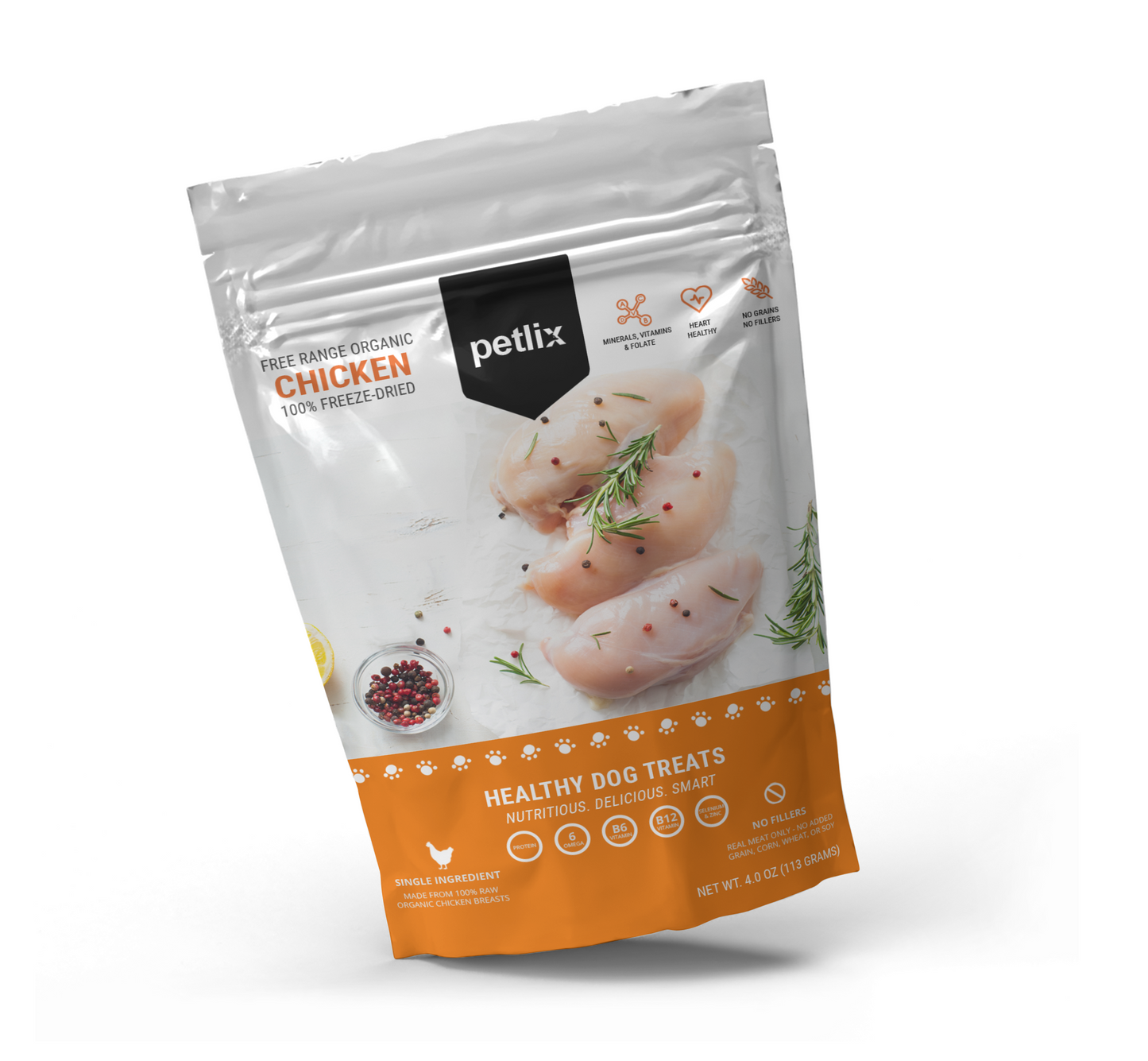 Petlix 100% Pasture-Raised Chicken Dog Treats 4oz