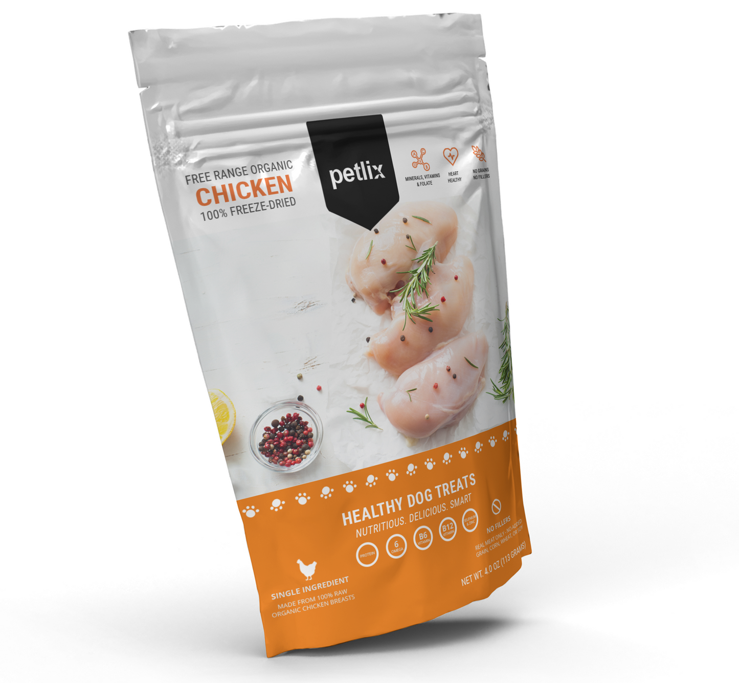 Petlix 100% Pasture-Raised Chicken Dog Treats 4oz